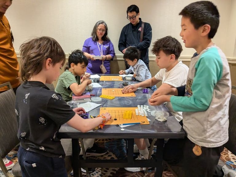 Youth players compete in the youth tournament during the 2026 Chicago Go Open on May 23, 2026, in Evanston, Ill. Directed by Xinming "Simon" Guo. Photo by Xinming “Simon” Guo.